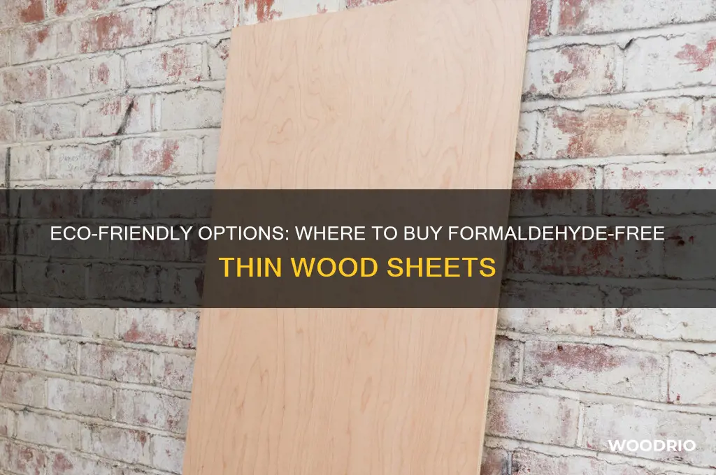 where can i buy smooth thin wood sheets without formaldehyde