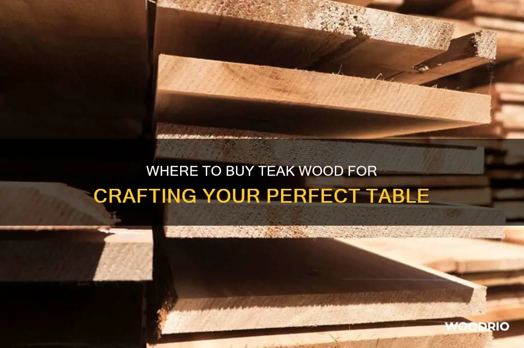 where can i buy teak wood to make a table