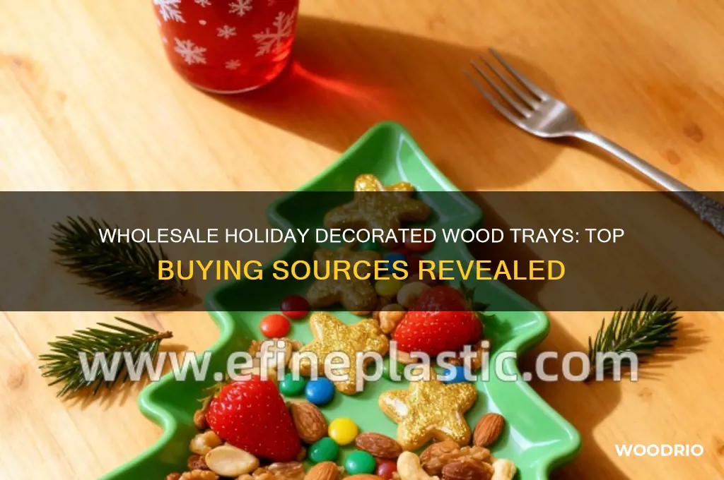 where can i buy wholesale holiday decorated wood trays