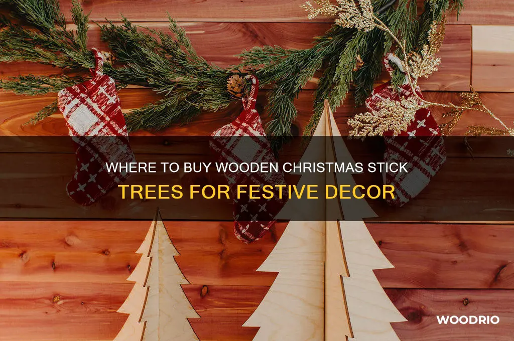 where can i buy wood christmas stick trees