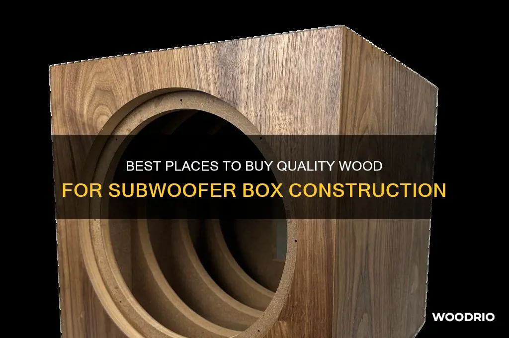 where can i buy wood for subwoofer box