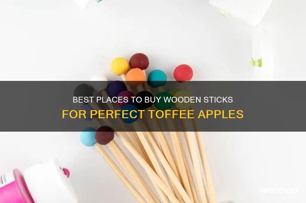 where can i buy wooden sticks for toffee apples