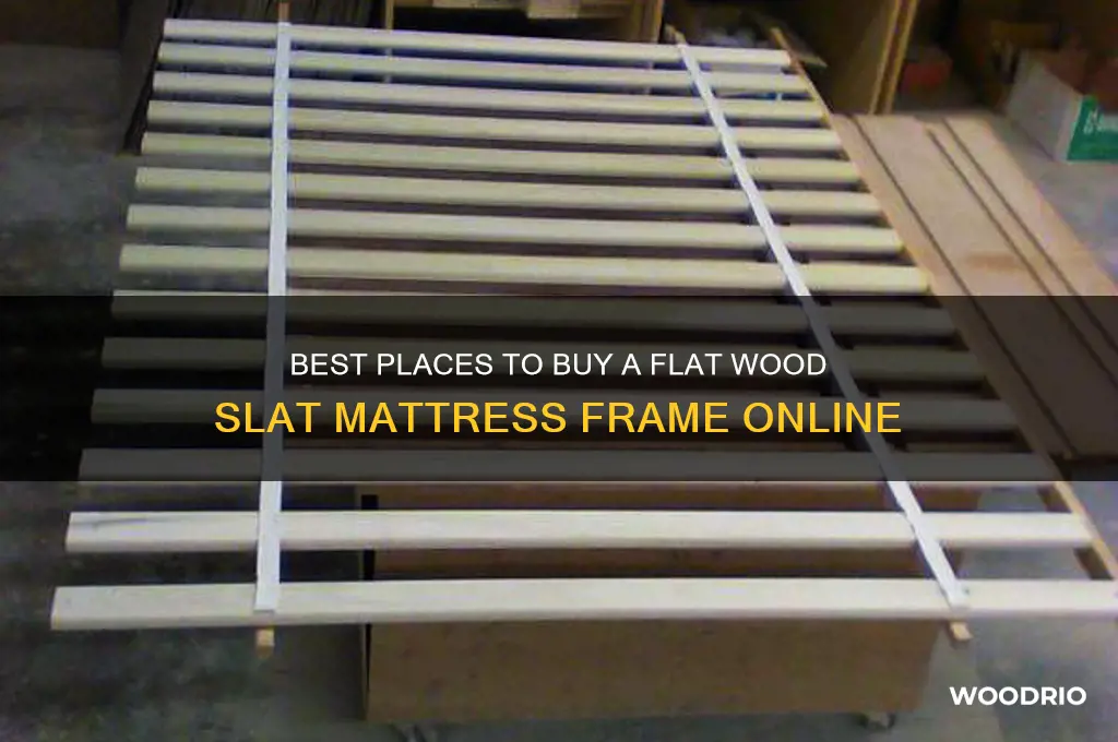 where can you buy a flat wood slat mattress frame