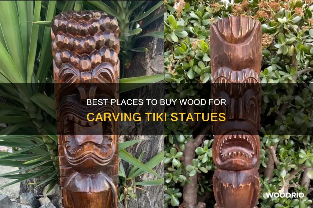 where do you buy wood to carve tikis