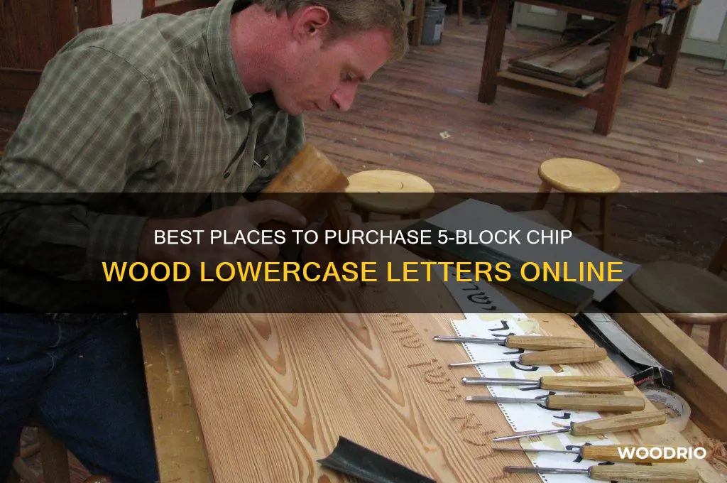 where to buy 5 block chip wood lowercase letters
