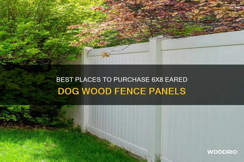 where to buy 6x8 eared dog wood fence panels