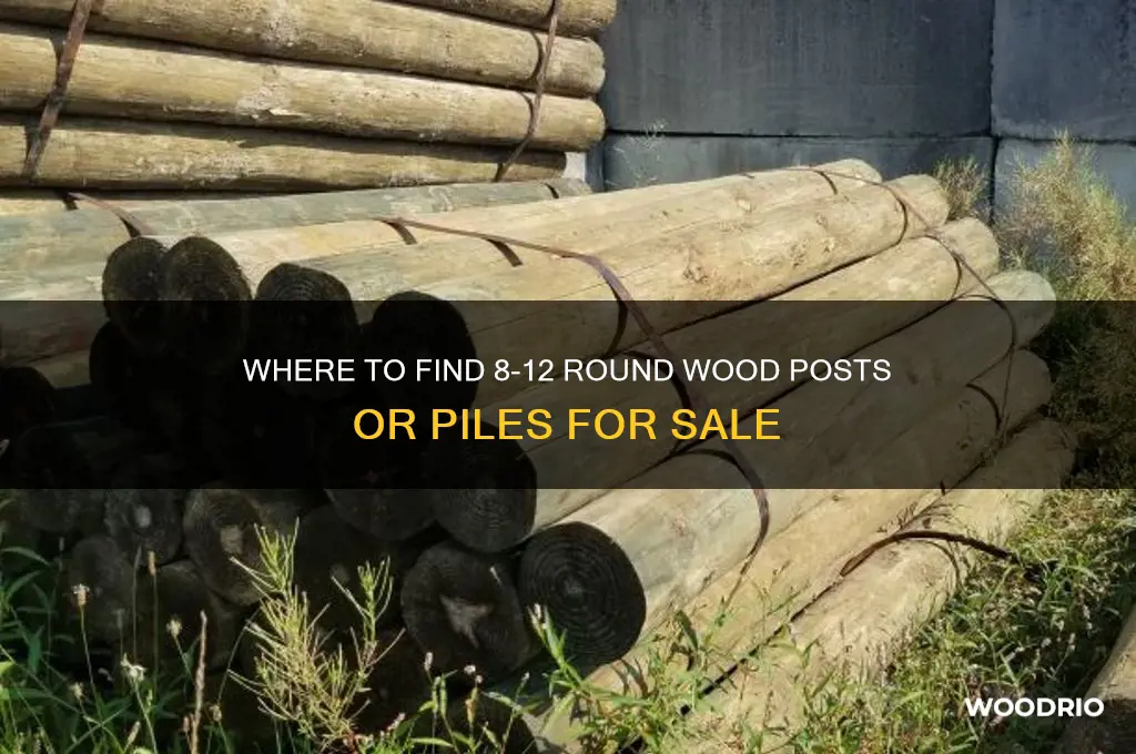 where to buy 8 12 round wood post or pile