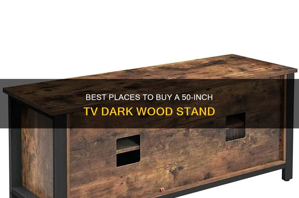 where to buy a 50 inch tv dark wood stand