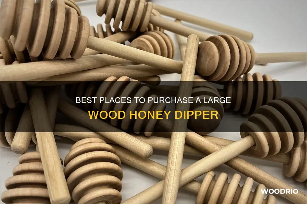 where to buy a large wood honey dipper