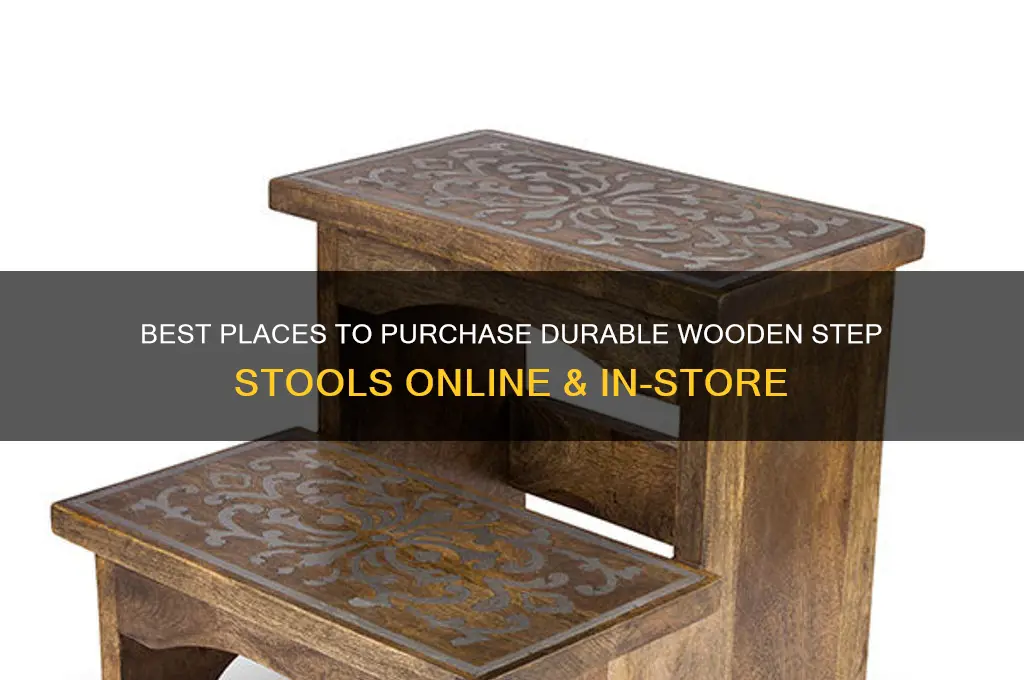 where to buy a sturdy wooden step stool