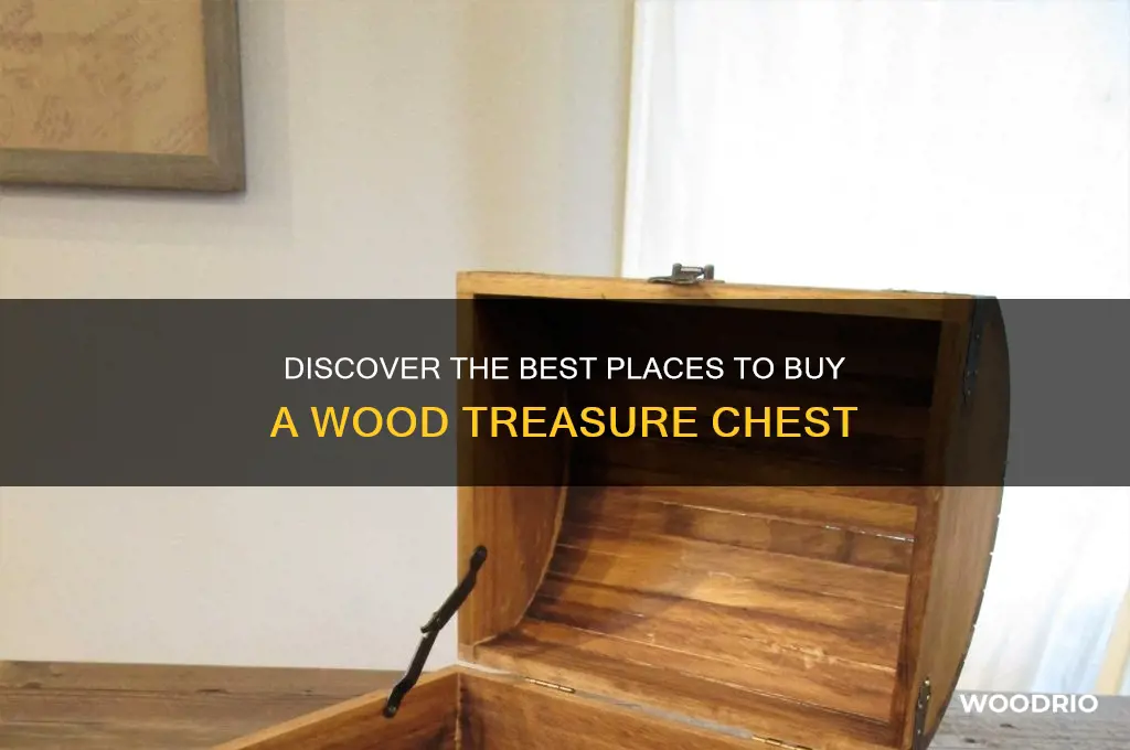 where to buy a wood treasure chest