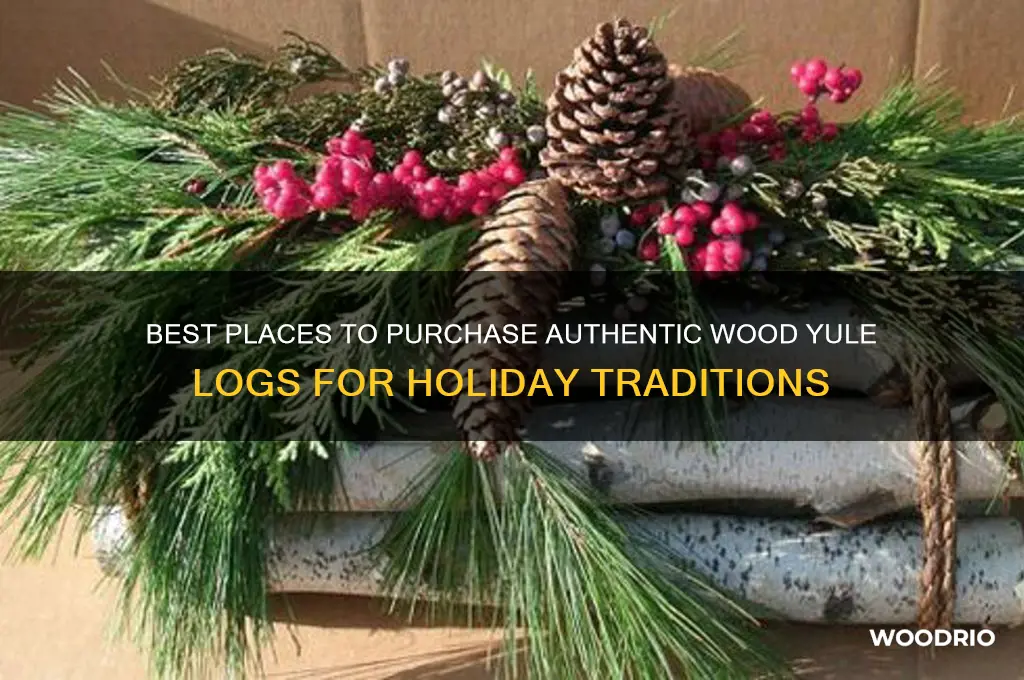 where to buy a wood yule log