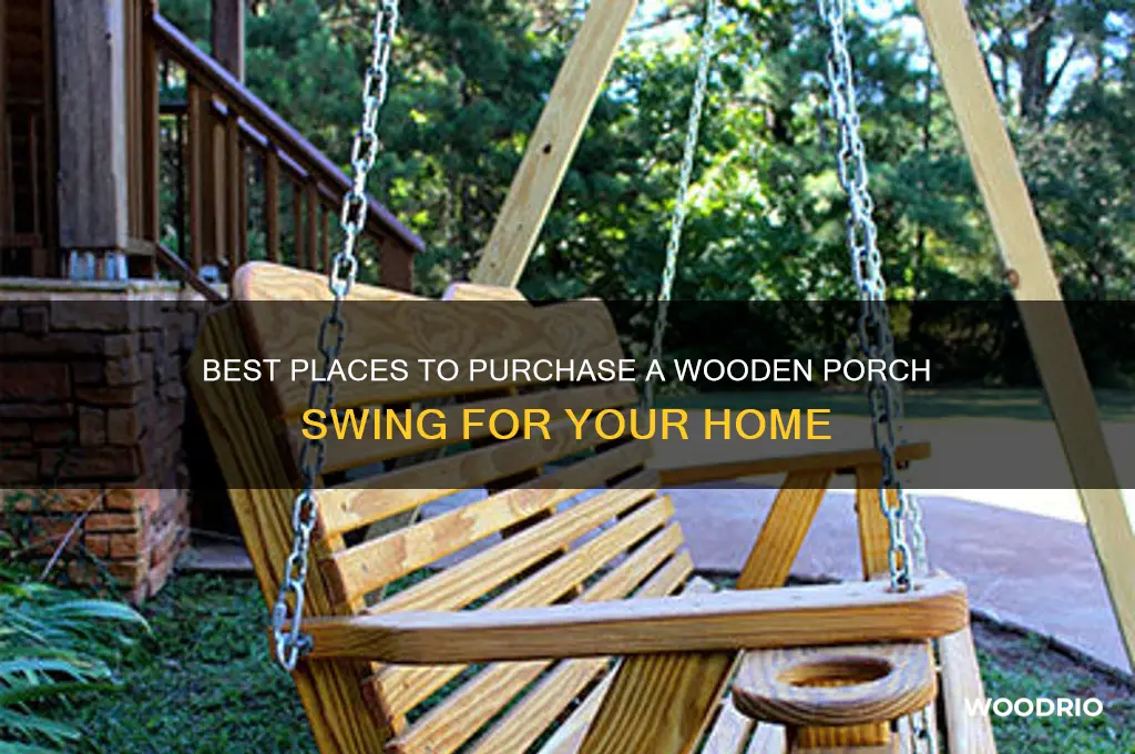 where to buy a wooden porch swing