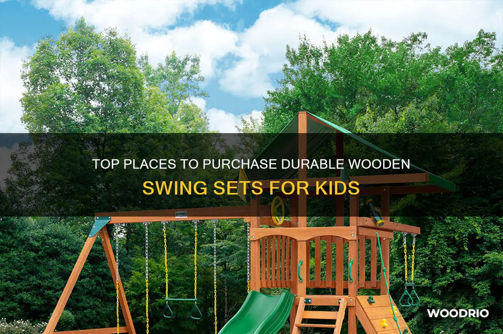 where to buy a wooden swing set