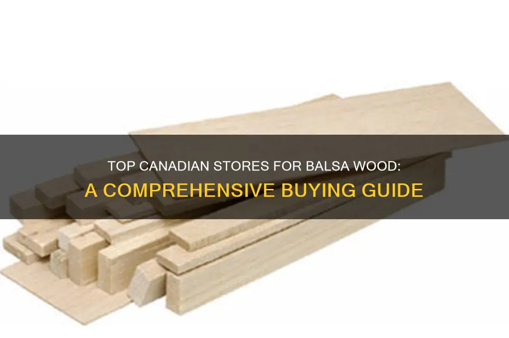 where to buy balsa wood in canada
