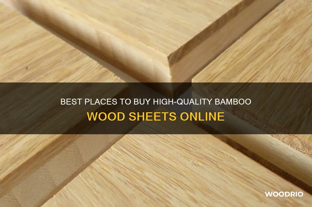 where to buy bamboo wood sheets