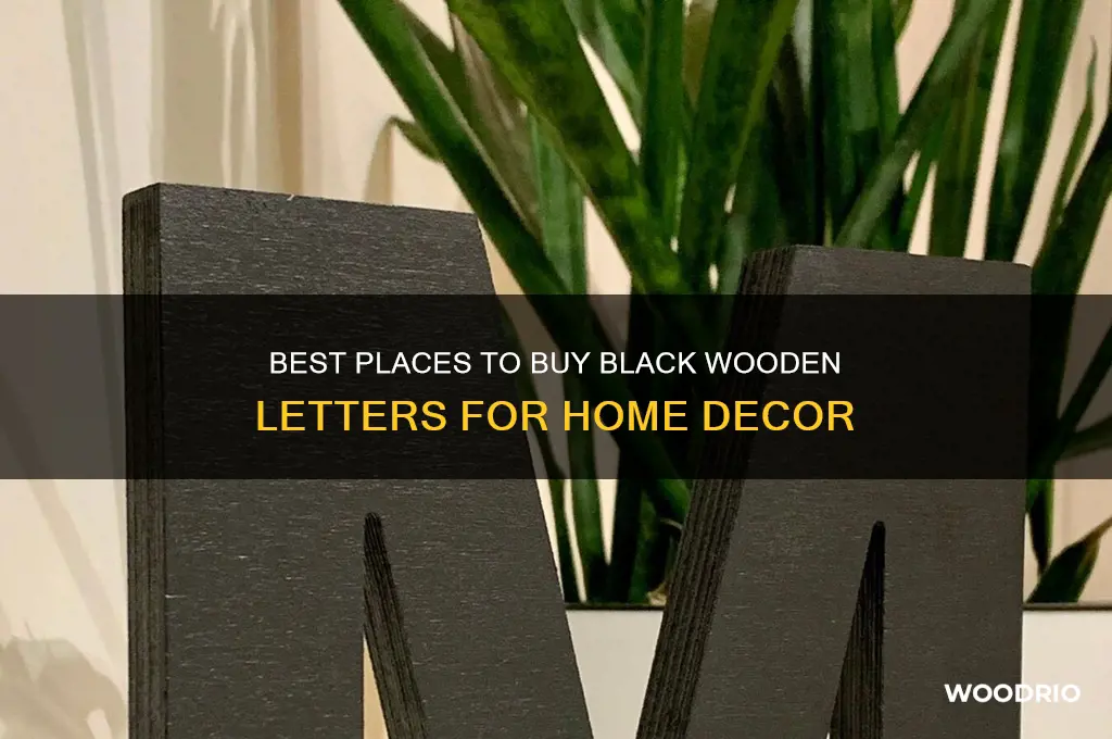 where to buy black wooden letters
