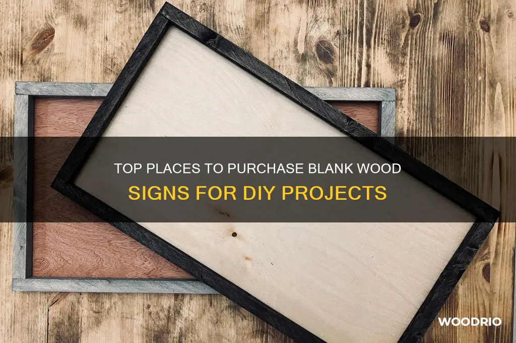 where to buy blank wood signs