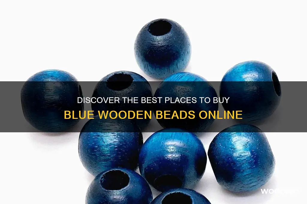 where to buy blue wooden beads