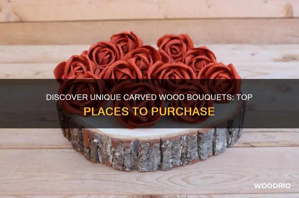 where to buy carved wood bouquet