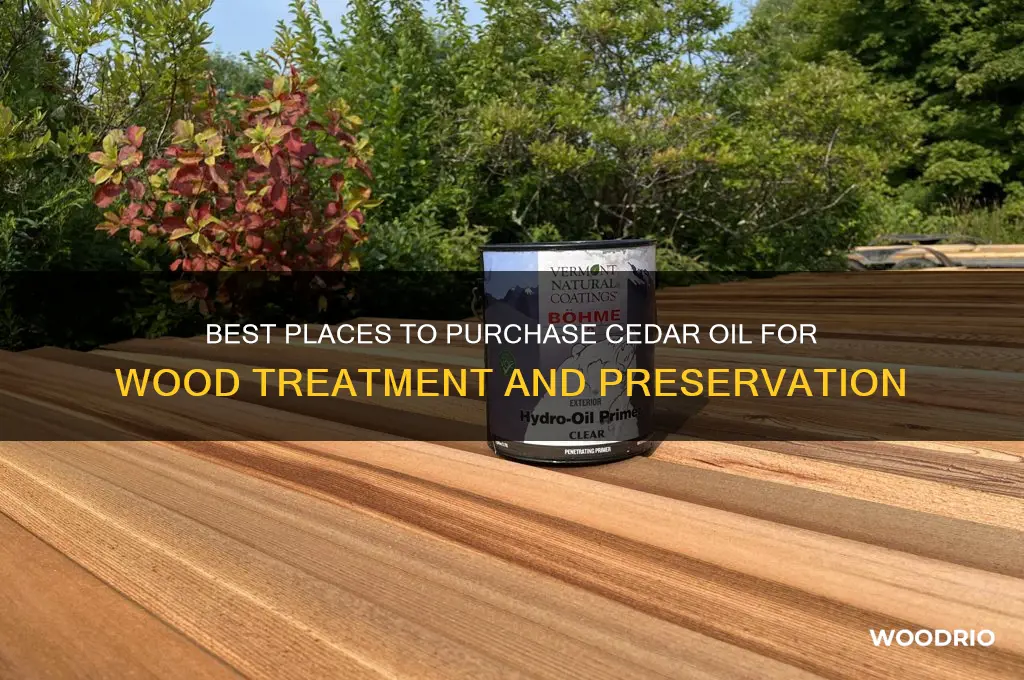 where to buy cedar oil for wood