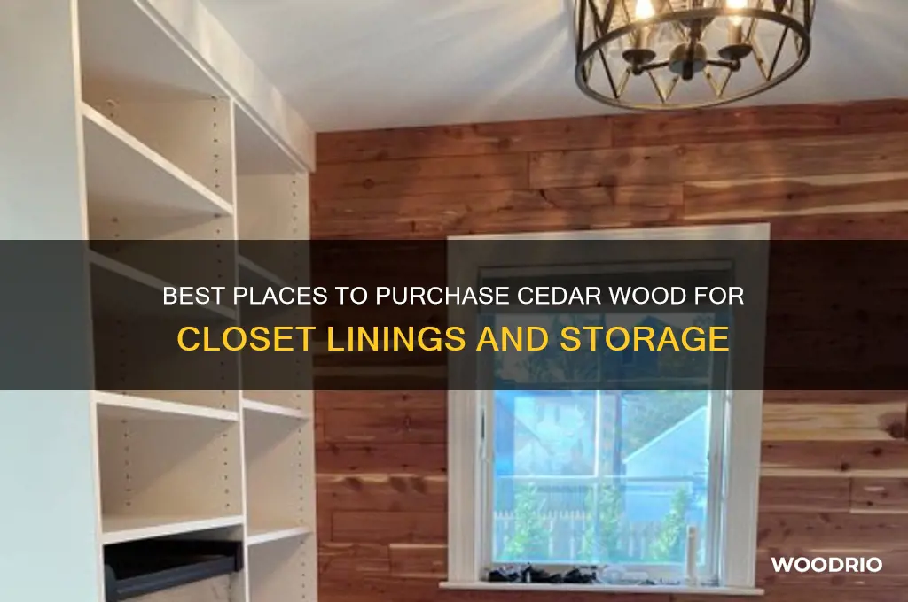where to buy cedar wood for closets
