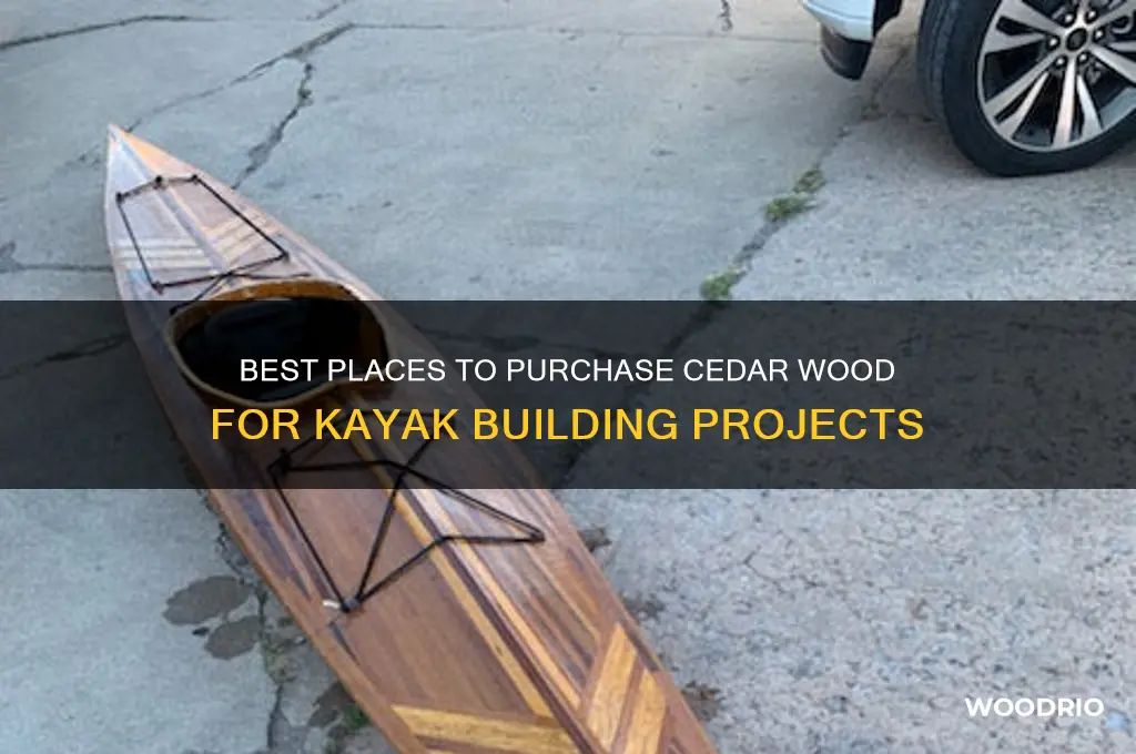 where to buy cedar wood for kayak
