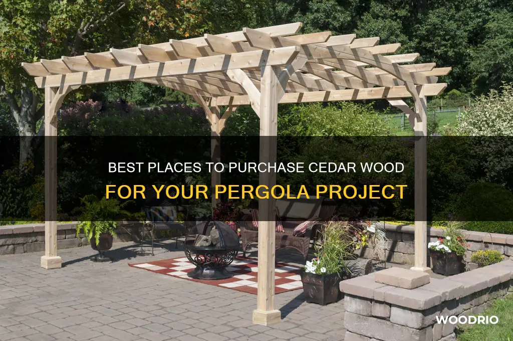 where to buy cedar wood for pergola
