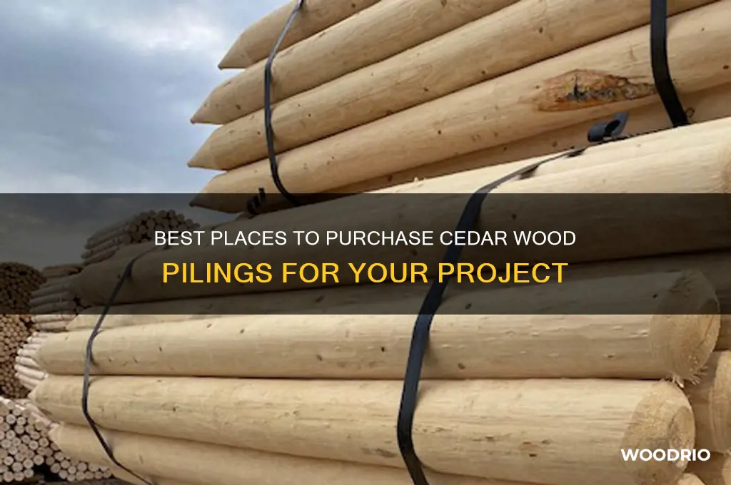 where to buy cedar wood pilings
