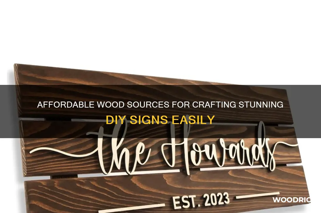 where to buy cheap wood for signs