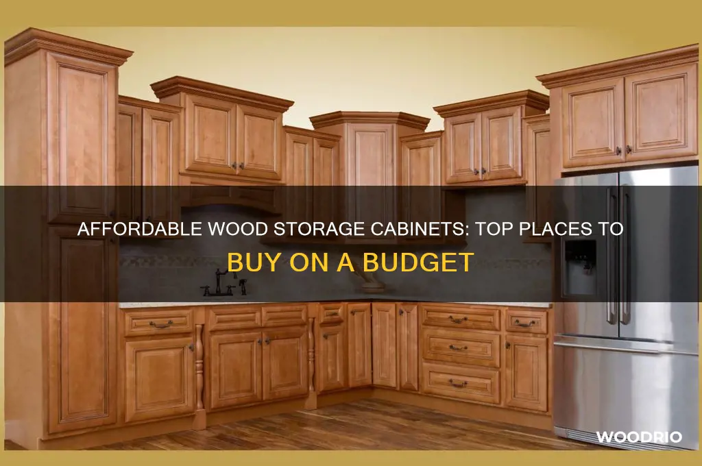 where to buy cheap wood storage cabinets