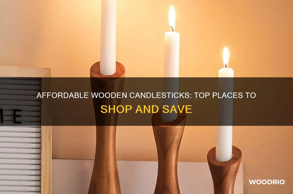 where to buy cheap wooden candlesticks