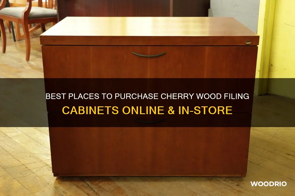 where to buy cherry wood filing cabinet