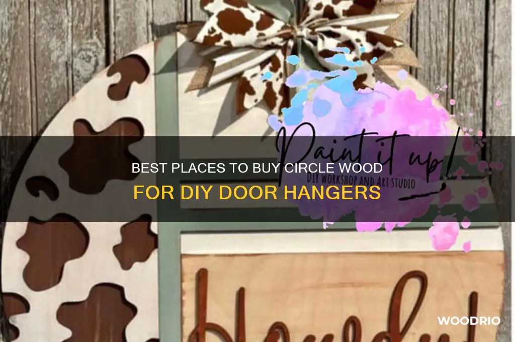 where to buy circle wood for door hangers
