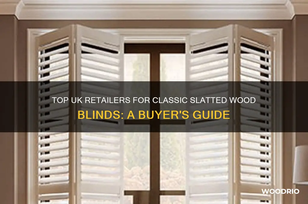 where to buy classic slatted wood blinds uk