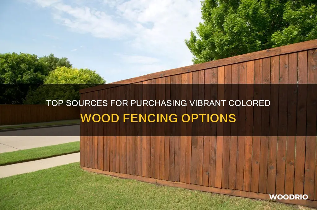where to buy colored wood fencing