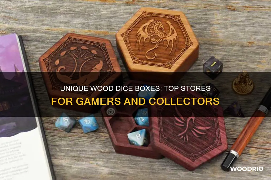where to buy cool wood dice boxes