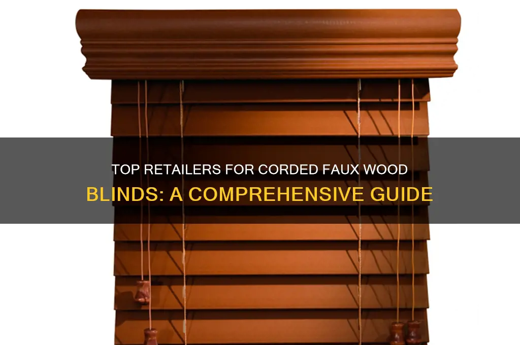where to buy corded blind faux wood blinds