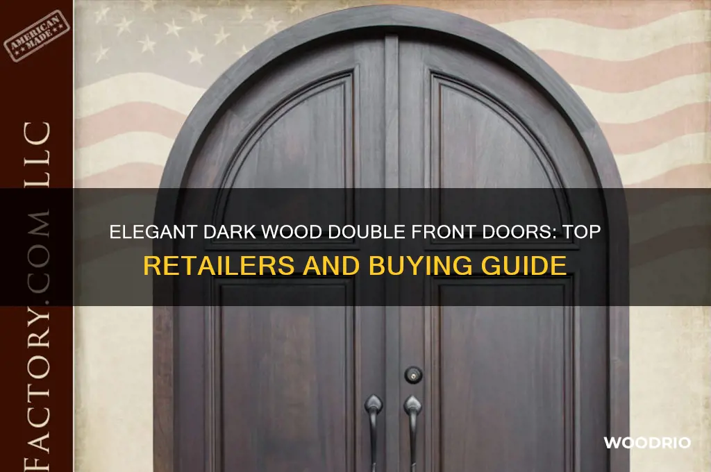 where to buy dark wood front double door