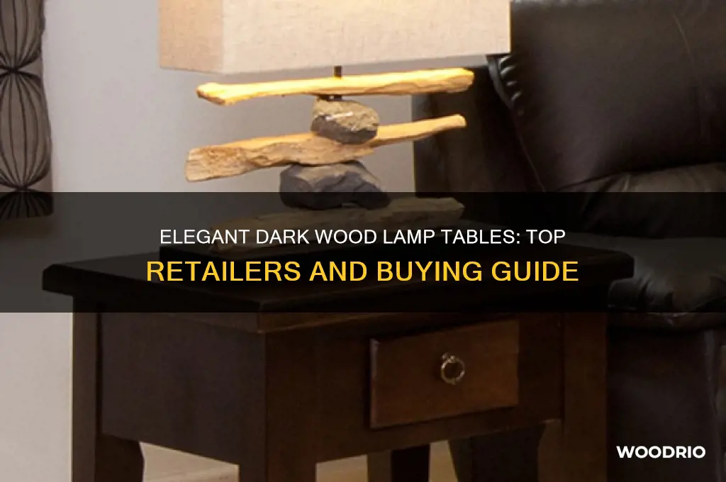 where to buy dark wood lamp tables
