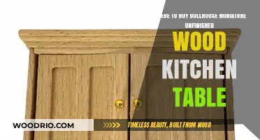 Unfinished Wood Kitchen Table: Top Dollhouse Miniature Shopping Spots