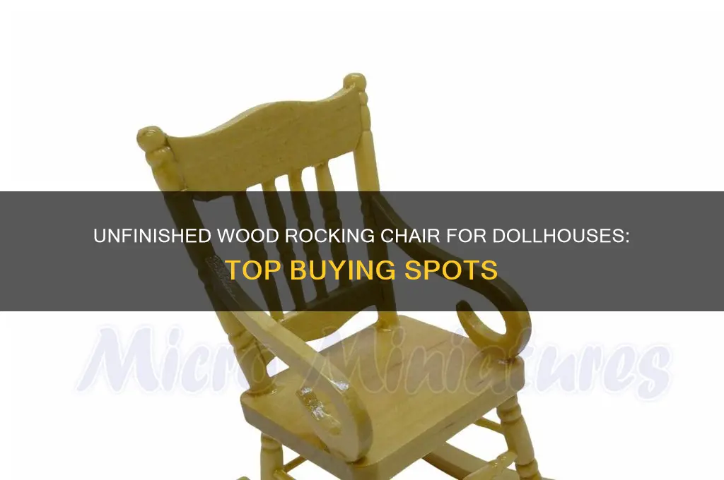 where to buy dollhouse miniature unfinished wood rocking chair