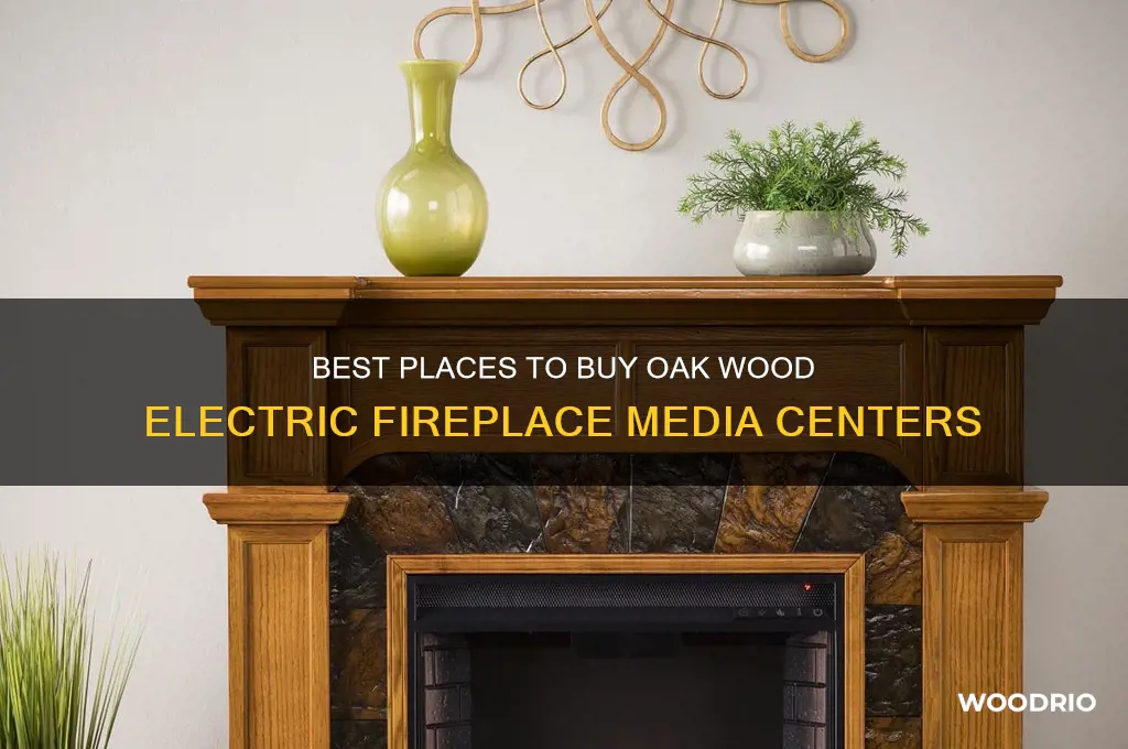 where to buy electric fireplace media center oak wood