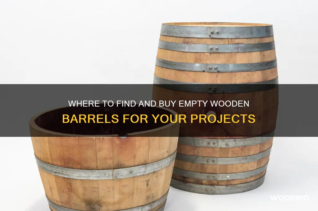 where to buy empty wooden barrels