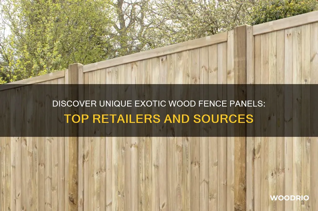 where to buy exotic wood fence panels