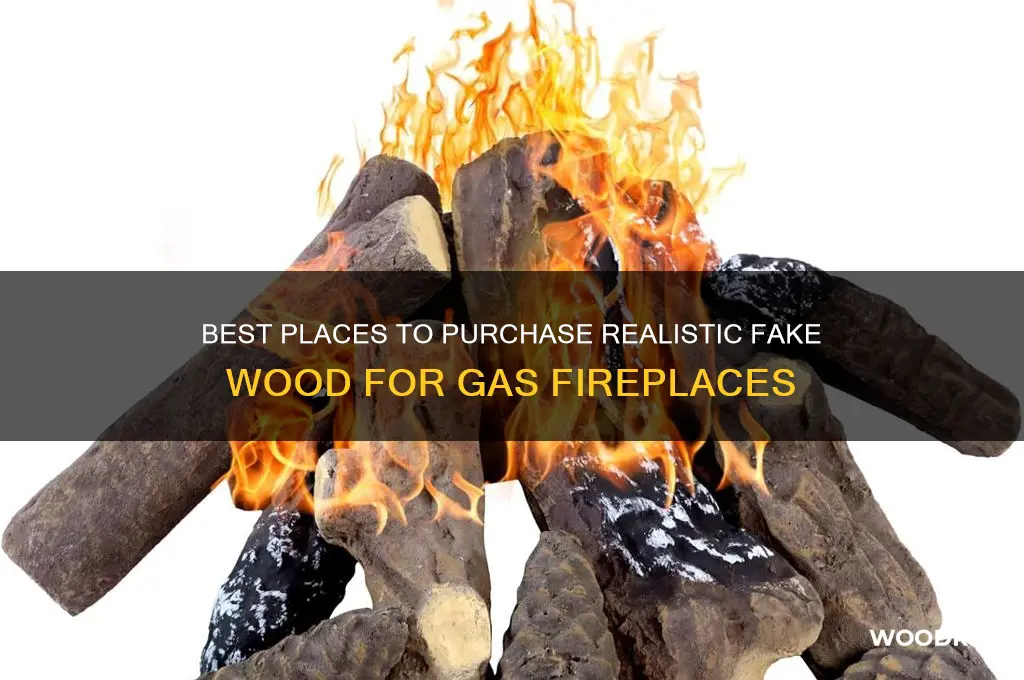 where to buy fake wood for gas fireplace