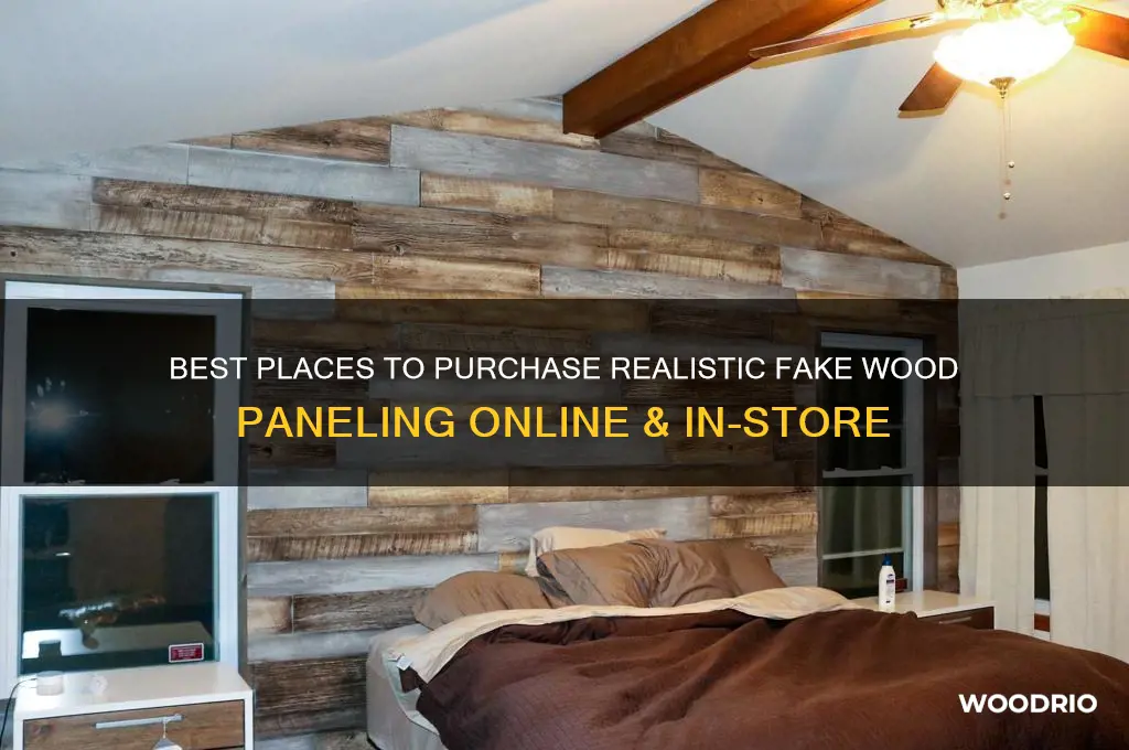 where to buy fake wood paneling