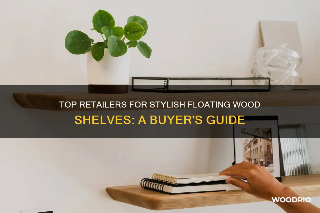 where to buy floating wood shelves