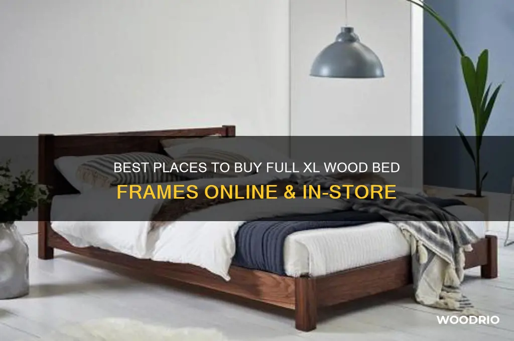 where to buy full xl wood bed frame
