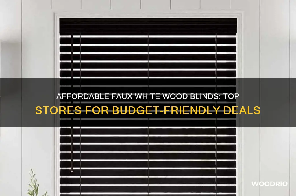 where to buy fux white wood blinds for cheap